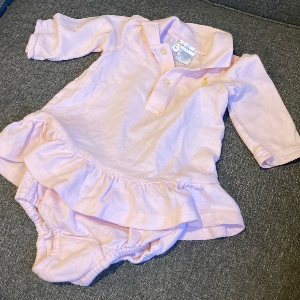 GUC Ralph Lauren long sleeved polo and bloomer set